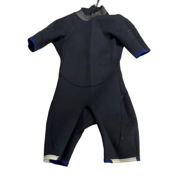Xcel Axis 2mm Hydroflex Shorty Wetsuit Size Small Navy Gray Nylon Back Zipper - Picture 13 of 16
